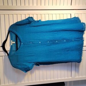 Organic Linen Teal Top
